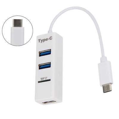 USB C To 3 Port USB 2.0 Hub Adapter , Mini USB C Hub Adapter